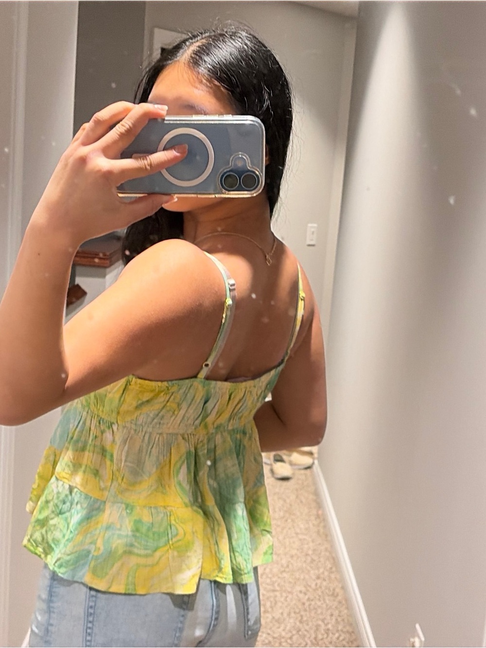 American Eagle Tiered Tie Front Cami - Picture 5 of 5